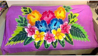 New Design Rayon Sarong Hand Painted Flower Design Best Quality